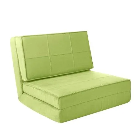 Your Zone Lime Green Chair Flip Out Convertible Sleeper Bed Couch Loun
