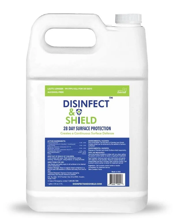 Disinfect & Shield 1-Gallon Minimal Scent Disinfectant Liquid All-Purpose Cleaner - 01-01-SS