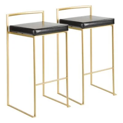 Elena Counter & Bar Stool Willa Arlo Interiors Upholstery: Green Velvet - Frame Color: Gold, Seat Height: Bar Stool (30.75x22