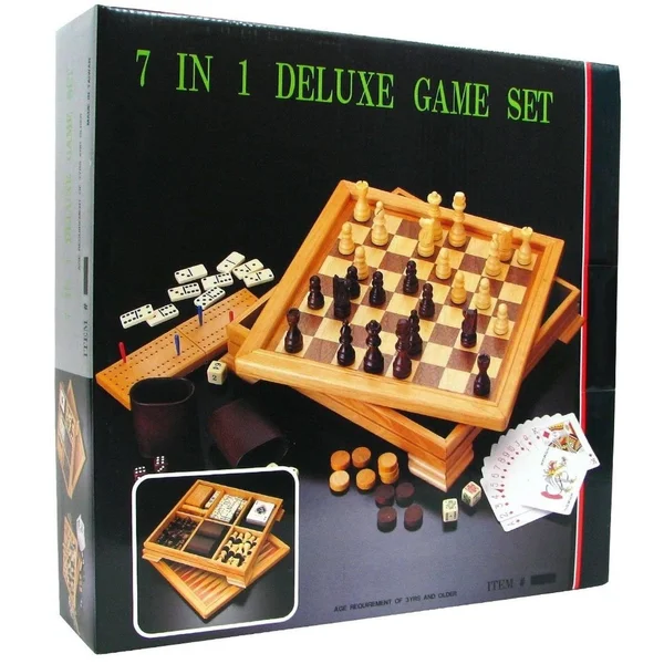 Deluxe 7-in-1 Game Set - Chess - Backgammon Etc