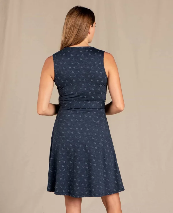 Toad & Co. Women's Cue Sleeveless Dress Henna Floral Print - M
