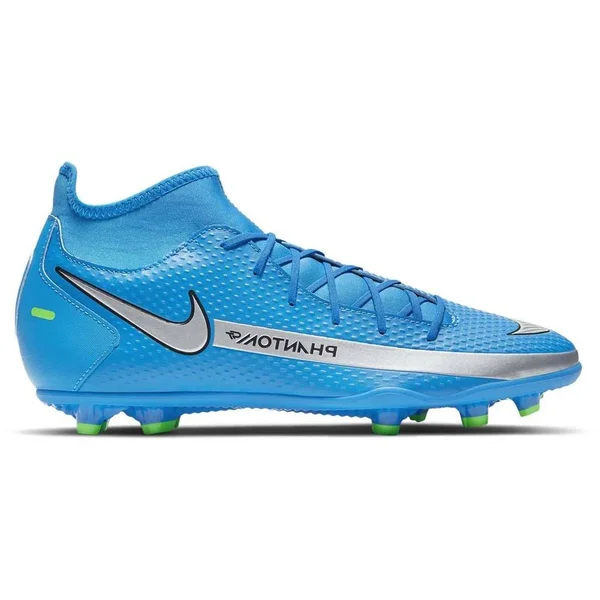 Nike Phantom GT Club DF FG Soccer Cleats - Size 8, Blue/Green