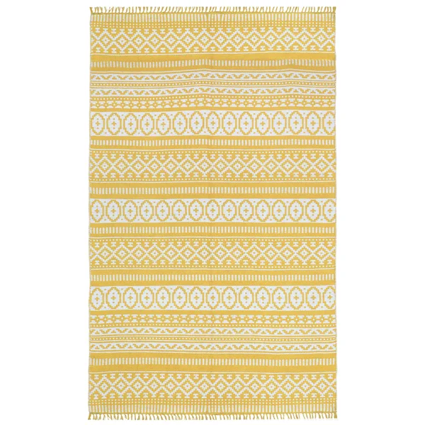 Complex Yellow Geo 9 ft. x 12 ft. Area Rug