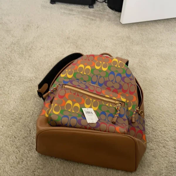 Coach Bags, Coach Backpack Large Rainbow Multicolor, Color: Brown/Yellow, Size: Large, Marlenis_1973's Closet
