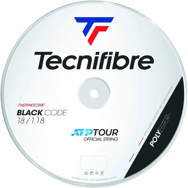 Tecnifibre Black Code 200m Reel Black, 1.18mm, 18