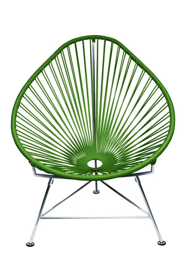 Innit Designs Junior Acapulco Chair, Chrome/Cactus