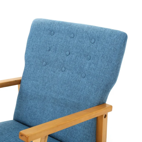 Christopher Knight Home Harvey Mid Century Modern Fabric Rocking Chair by, Blue