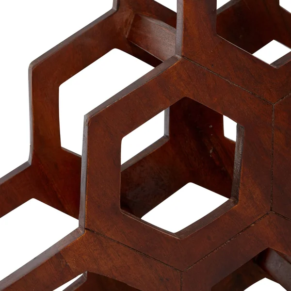 Brown Wood Contemporary Wine Rack - 17x22 x 18x22 x 8x22 - 28824, 17.35" x 18.20" x 8.00"