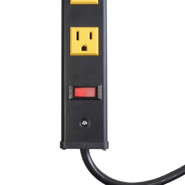 12 Outlets Heavy Duty Metal Socket Power Strip - OviiTech 6-Foot Long Extension Cord with Circuit Breaker. Mounting Brackets Inclu