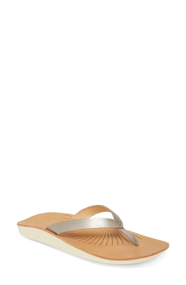 Olukai Women's IWI Sandal - 7 - Golden Sand/Golden Sand