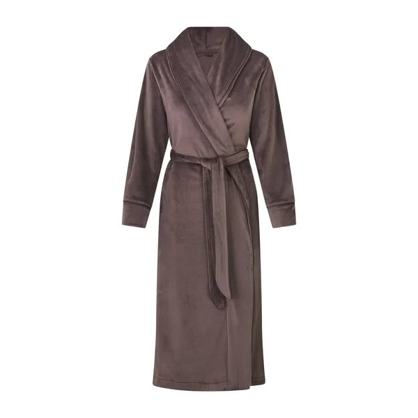 SKIMS Women's Velour Long Robe - Brown - Size S