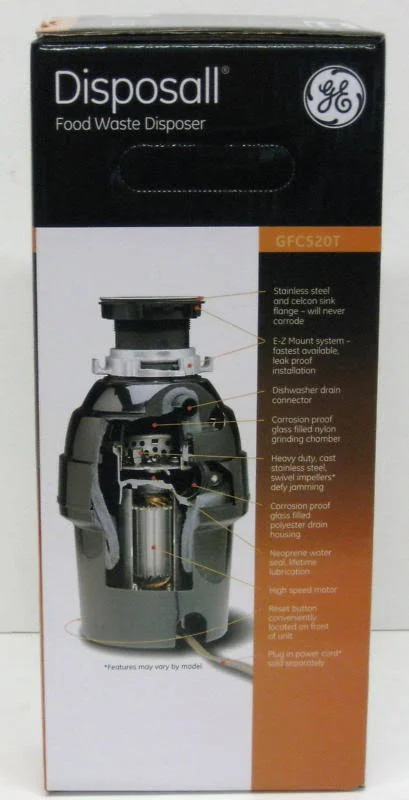 GE GFC520V Steel - Steel Garbage Disposal - Black