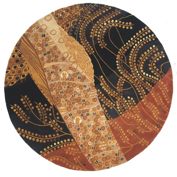 Momeni New Wave NW-01 7&9x22 x 7&9x22 Round Black Area Rug