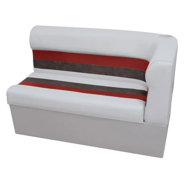 Wise Deluxe Series Pontoon Seat 46x22 Corner Couch Left Radius: Grey, Red, Charcoal