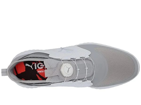 Puma Ignite PWRADAPT Caged Disc Gray/White Golf Shoes