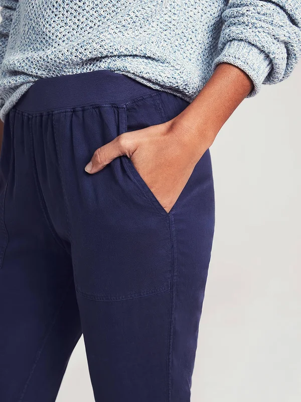 Faherty Women's Arlie Day Pants - Navy - Size 2XL, Cotton/Fabric/Linen