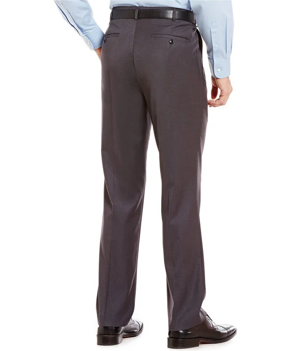 Roundtree Yorke Big Tall Travel Smart Comfort Classic Fit Flat Front Non-Iron Twill Dress Pants - 56 32