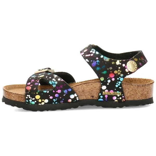 Birkenstock Rio Microfibre Narrow Kids Sandals - Confetti Black