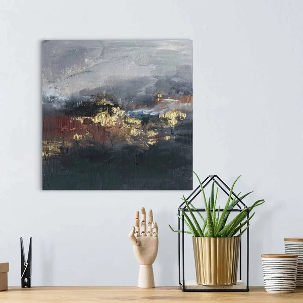 Mountains in The Mist II - Canvas Wall Art, 16x16, Great Big Canvas