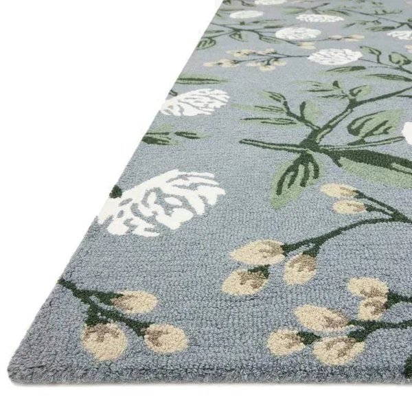 Rifle Paper Co. x Loloi Joie Peonies Rug - Dusty Blue