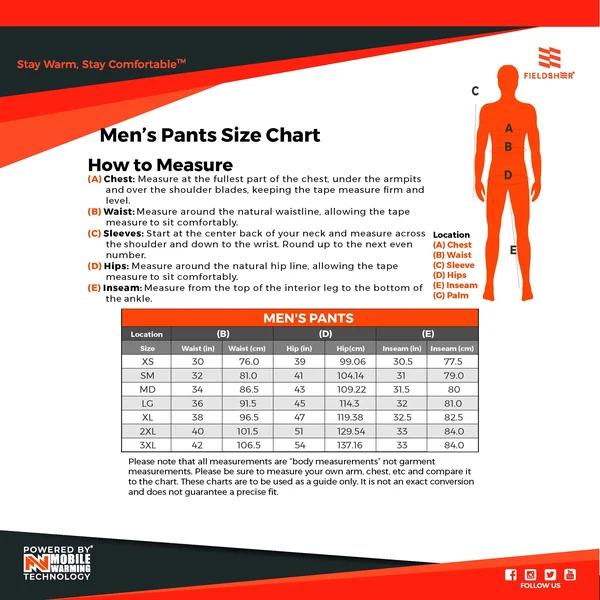 Mobile Warming 7.4V Men's Primer Heated Baselayer Pant - Size: 3XL, Black