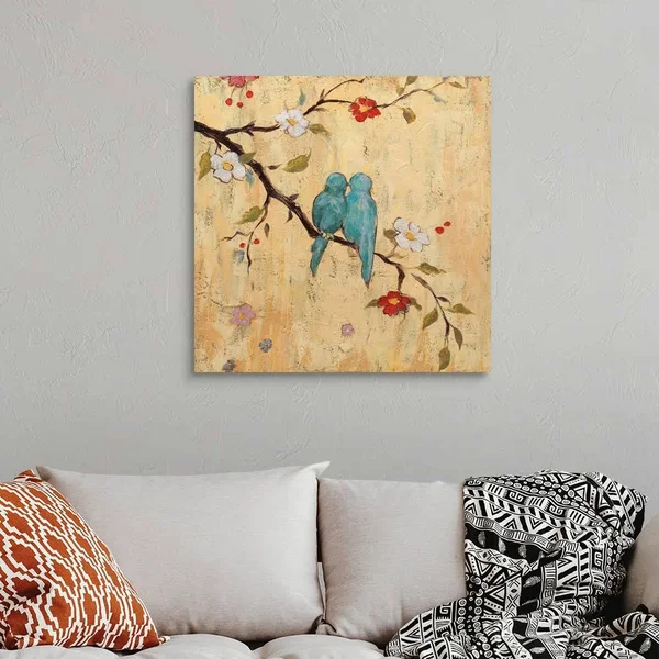 Love Birds II, Canvas Wall Art, 30x30, Great Big Canvas