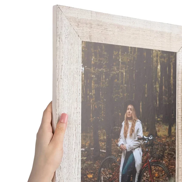 10x28 inch Real Reclaimed White Barnwood Wood Picture Frame for A 10x28 Photo 2WOM-RFB-250-WHT-10x28. by ArtToFrames