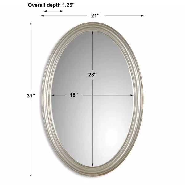 Uttermost Franklin Mirror - Oval - Silver