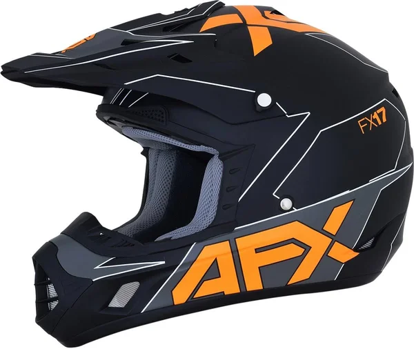 AFX FX-17 Graphics Helmet (Small, Black/Orange)