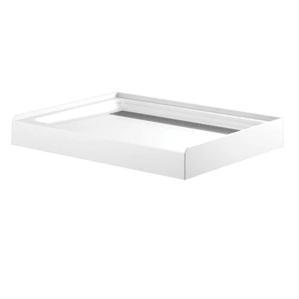 Delta 36 in. x 48 in. Single Threshold Corner Shower Base in White