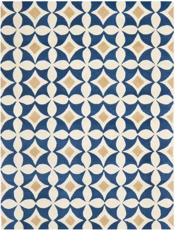 Safavieh Soho Rug SOH750A Ivory, Blue, 4' x 6'