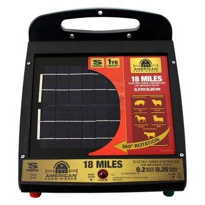 American FarmWorks American FarmWorks 18 Mile Solar Low Impedance Fence Charger, ESP18M-AFW