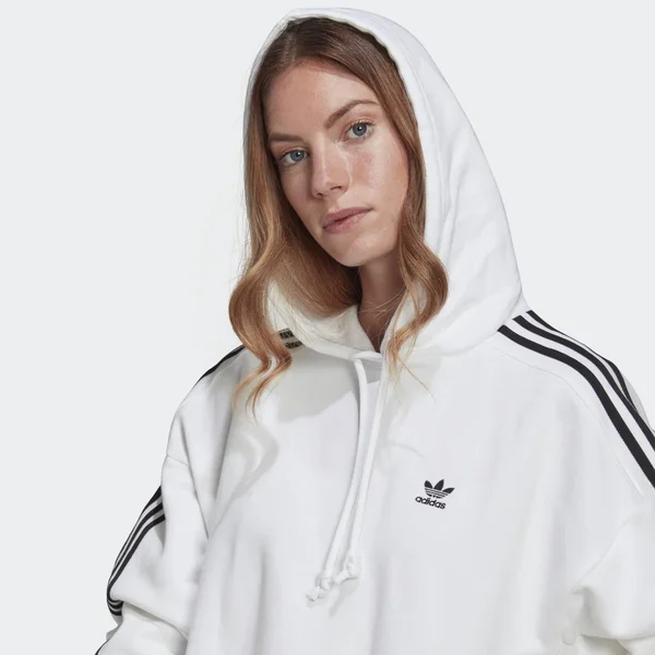 Adidas Originals Women's Short Hoodie - Large, White