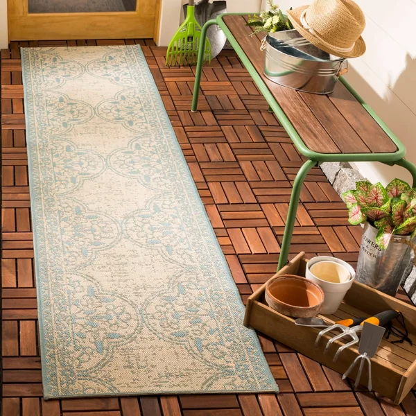 Safavieh 4& x 6& Beach House BHS174Q Red Creme Rug