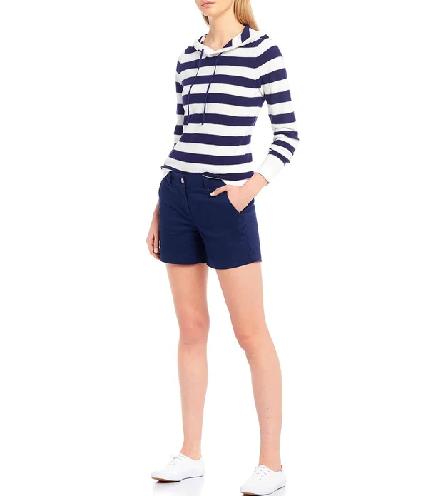 Southern Tide Caroline Stretch Twill Shorts - Womens, 10, Bermuda Teal