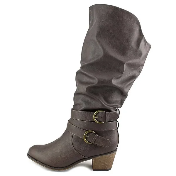 Women's Journee Collection Late Wide Calf Boot - Brown - Size 11
