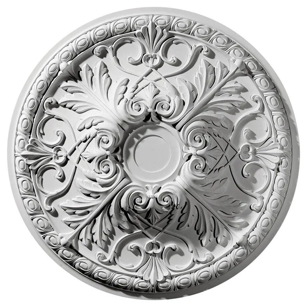 Ekena Millwork CM32TNSLS 32 3/8x22OD x 3 1/2x22P Tristan Ceiling Medallion (Fits Canopies Up to 6 1/4x22) - Hand-Painted Silver