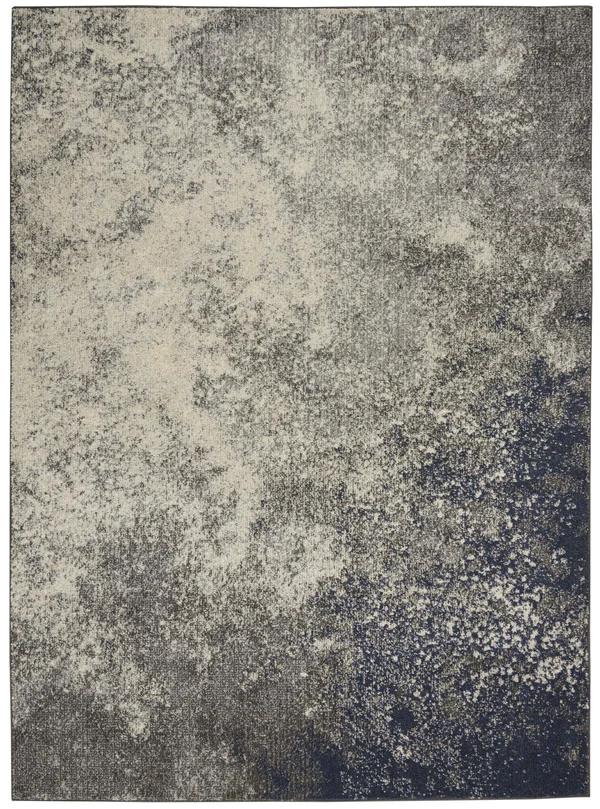 Nourison Passion PSN10 Area Rug - Charcoal/Ivory, 5&3x22 Round