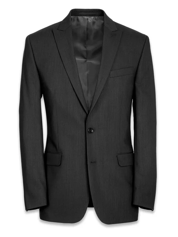 Men's Suit - Tailored Fit in Solid Black Wool, Paul Fredrick