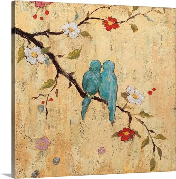 Love Birds II, Canvas Wall Art, 30x30, Great Big Canvas