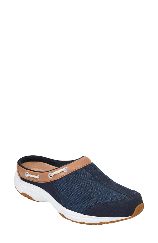Women's Easy Spirit Travelport Clog, Size 9 WW - Blue