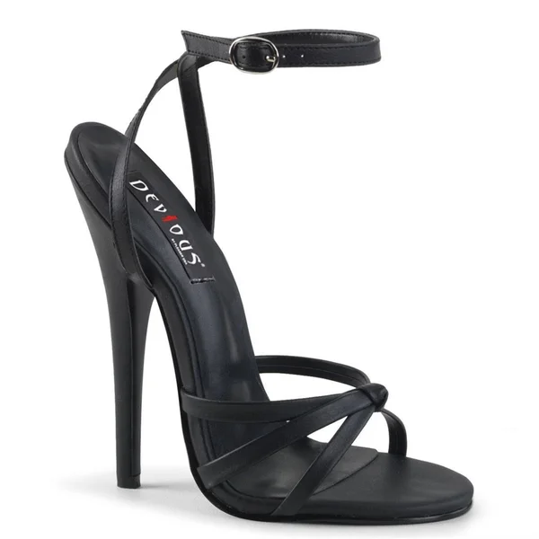 Devious - Domina-108 14, Silver Metallic PU