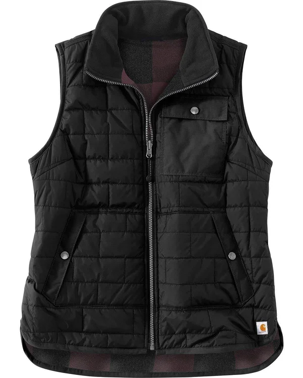 Carhartt Amoret Flannel Lined Vest - Women's Black - Xs