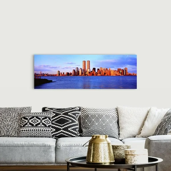 New York City - Skyline with World Trade Center, Canvas Wall Art, 60x20, Great Big Canvas
