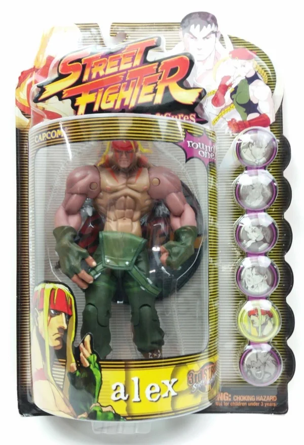 Street Fighter Ken Action Figure Round One Alpha 3 Capcom 1999 New Sealed