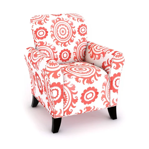 Porch & den Vallejo Orange Spice Medallion Curved Back Arm Chair