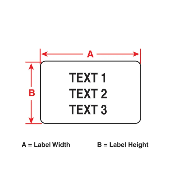 Brady PTL-22-428 LABEL, 1 in H x 3 in W