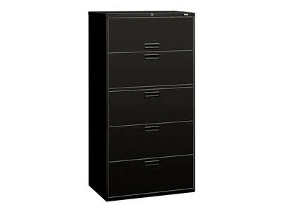 HON 500 Series Five-Drawer Lateral File, Putty