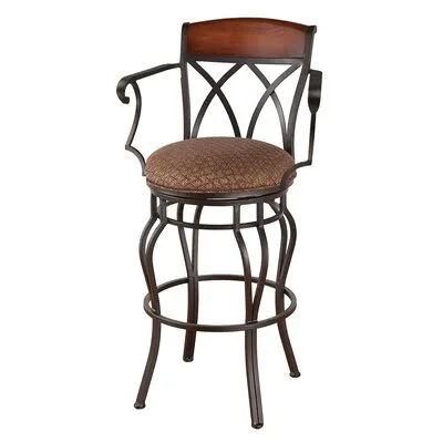 Hughey Swivel Counter, Bar & Extra Tall Stool Red Barrel Studio Seat Height: Bar Stool (30x22 Seat Height), Upholstery: Ford