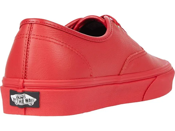 Vans Authentic Skate Shoes (leather) Red : Men's 5.5 - Women's 7